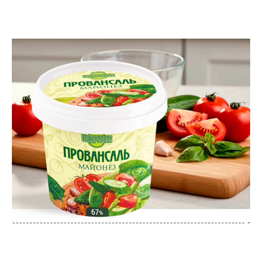 Пластиковое ведро майонеза Щедрушка Провансаль 67%